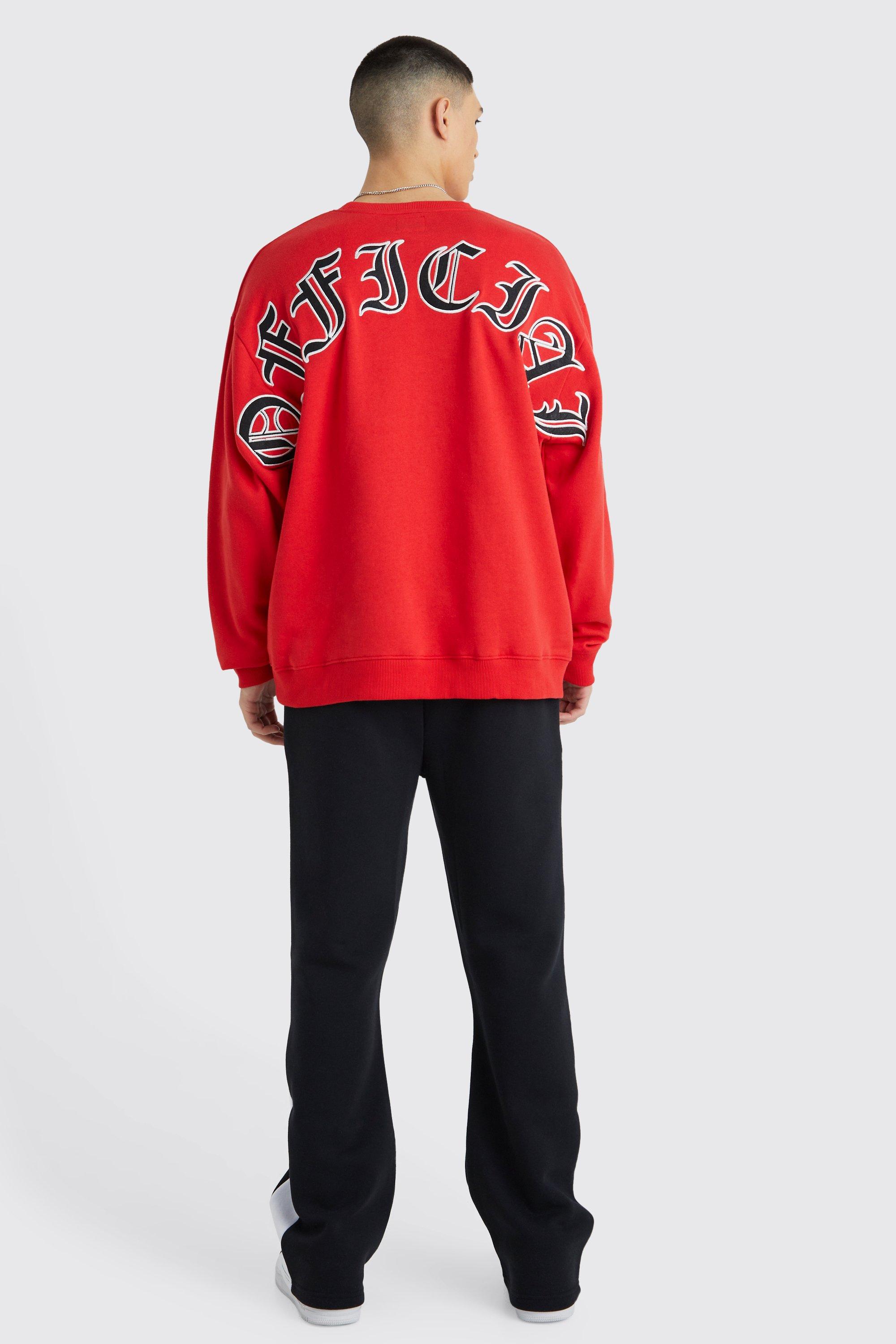 Boohoo red online sweatshirt