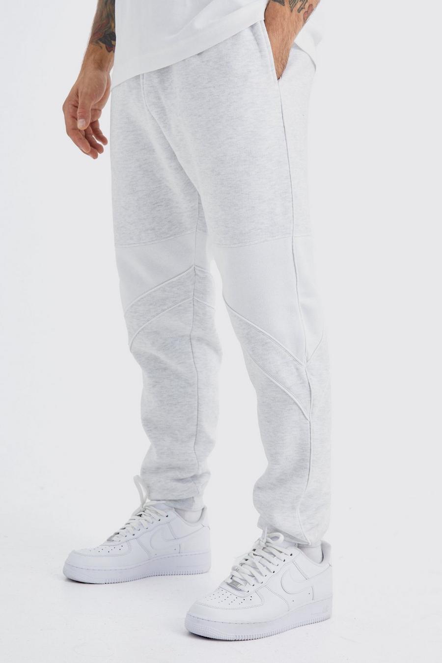 Ash grey Slim Fit Color Block Sweatpant
