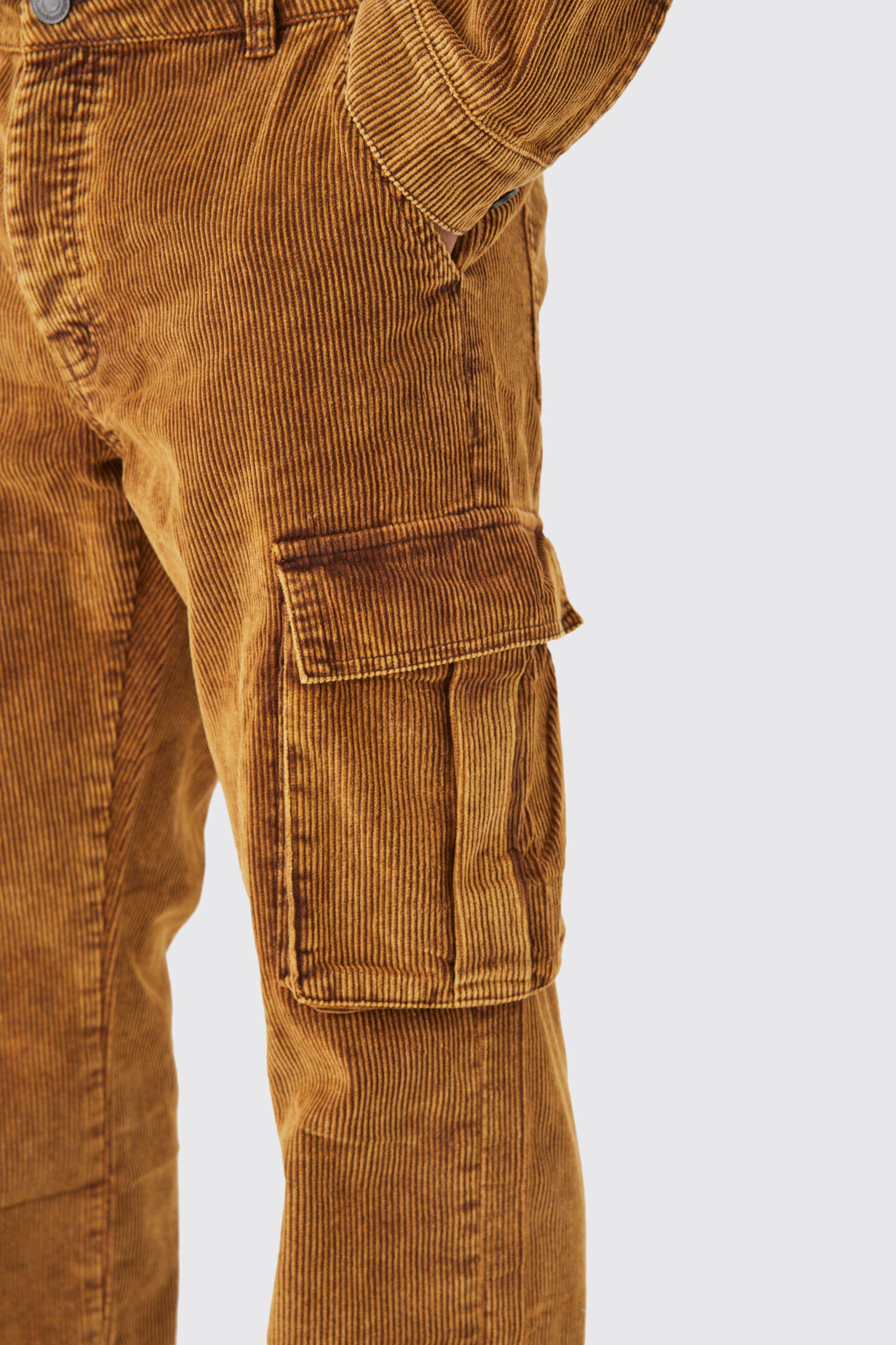 Wide Corduroy Cargo Pants