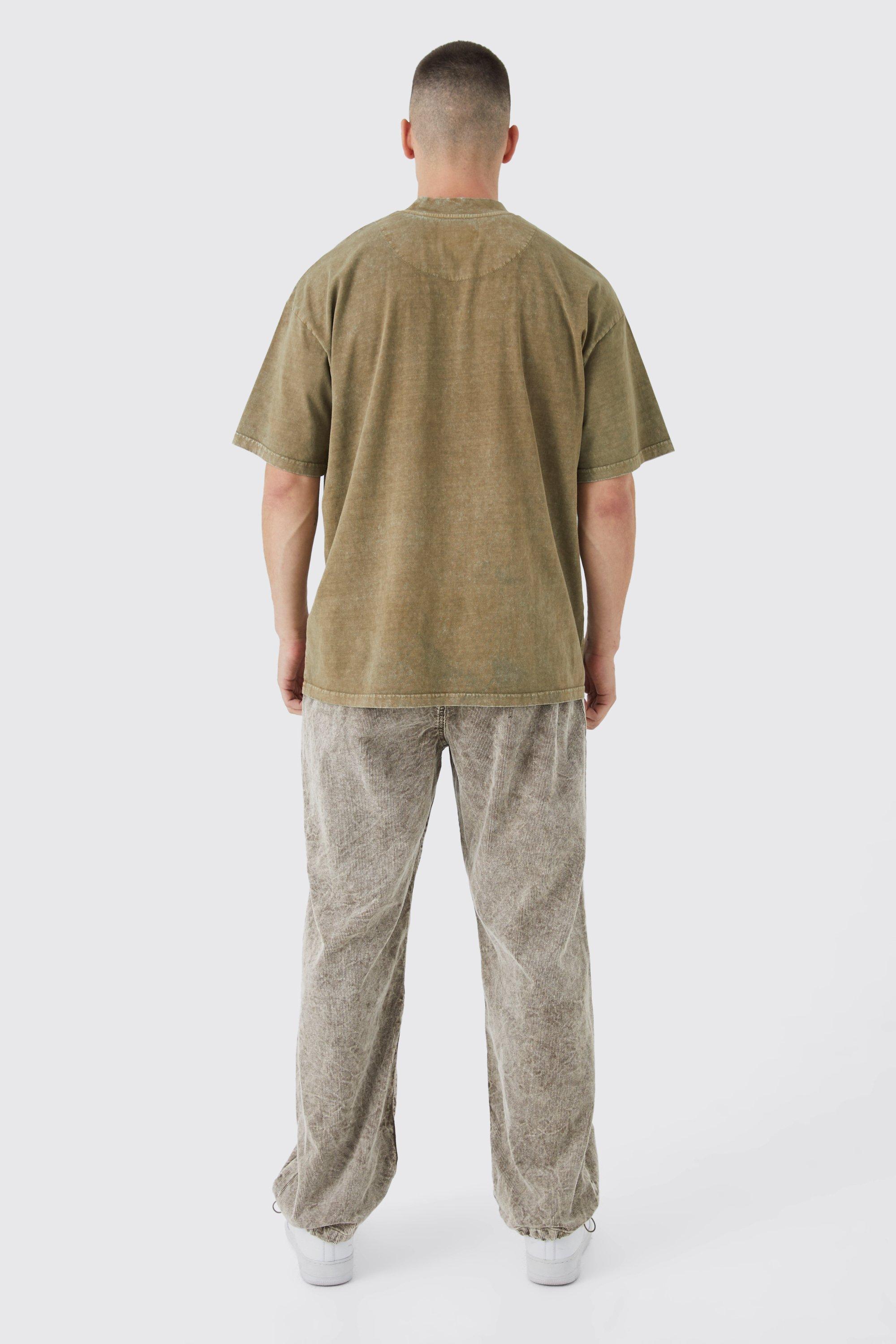 Tall Relaxed Acid Wash Cord Trouser