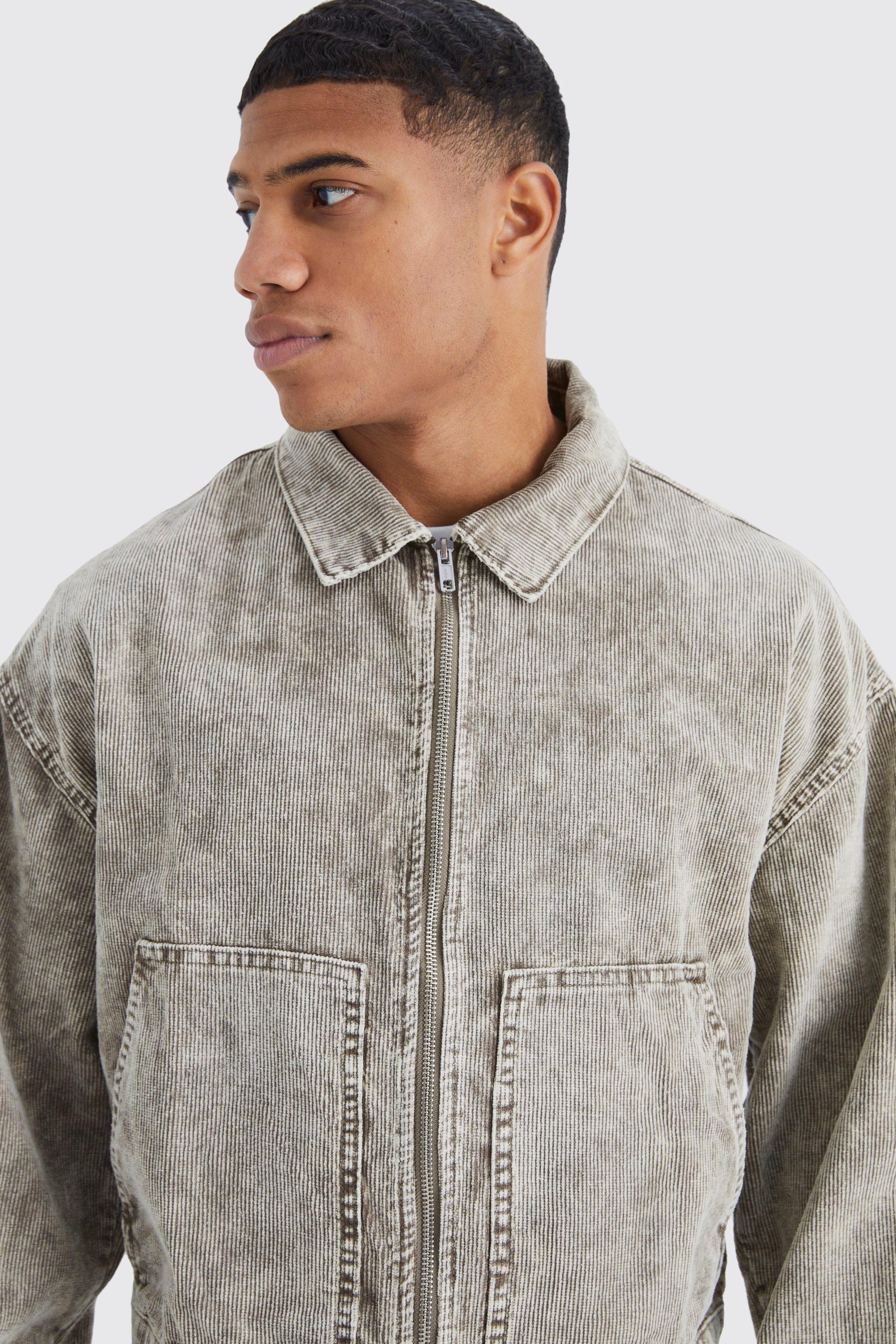 Corduroy jacket outlet boohoo