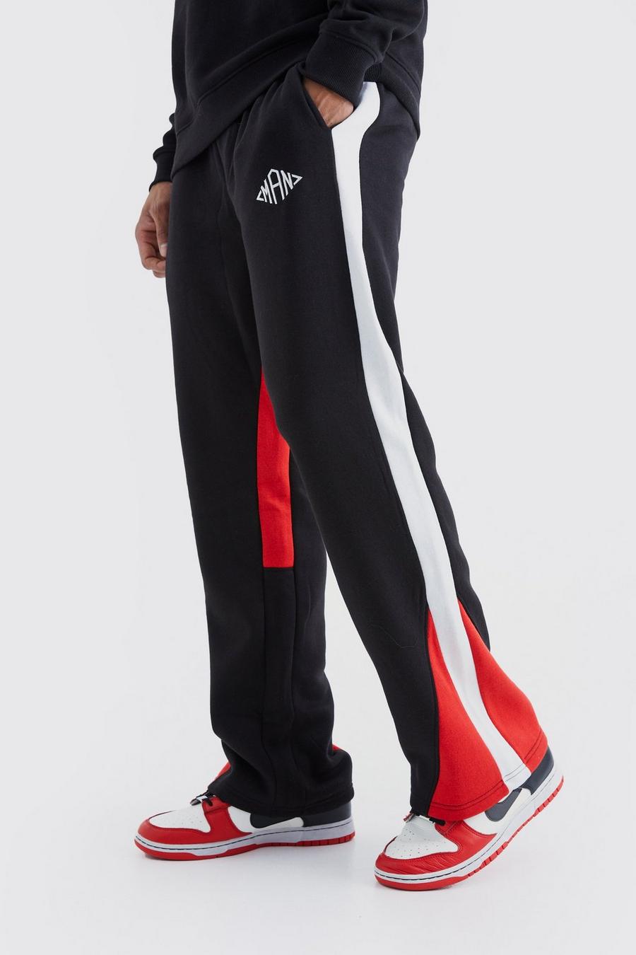 Pantalón deportivo MAN con colores en bloque y refuerzos, Red image number 1