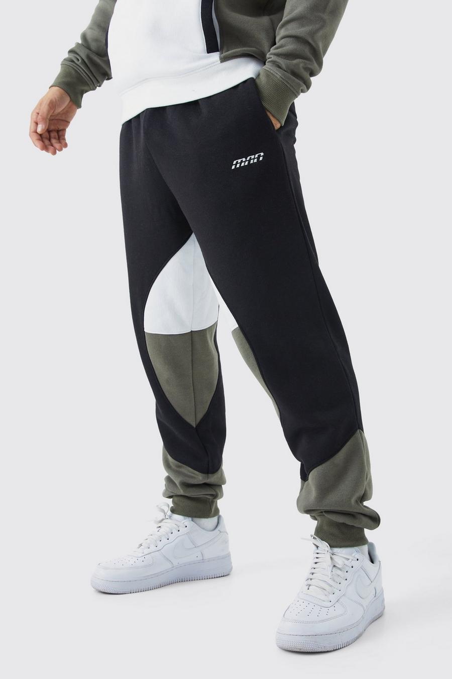 Pantalón deportivo MAN con colores en bloque, Khaki image number 1