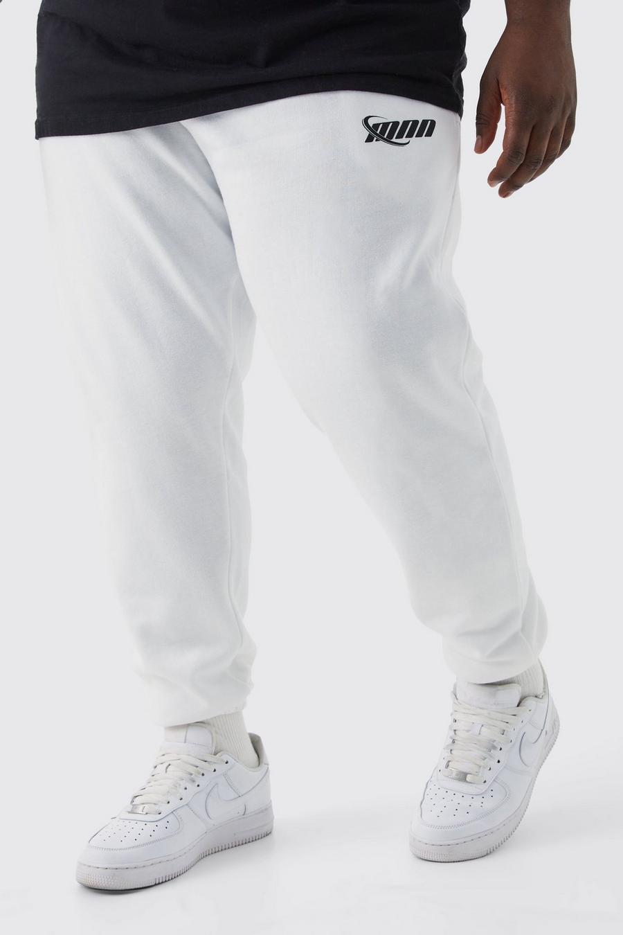 Pantalón deportivo Plus MAN Regular, White blanco