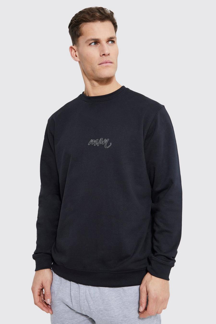 Black svart Tall Man Basic Sweatshirt