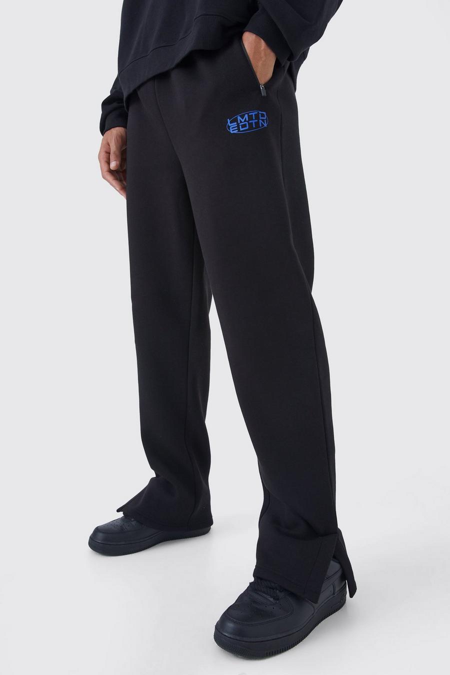 Pantaloni tuta Tall Regular Fit Limited con spacco sul fondo, Black image number 1