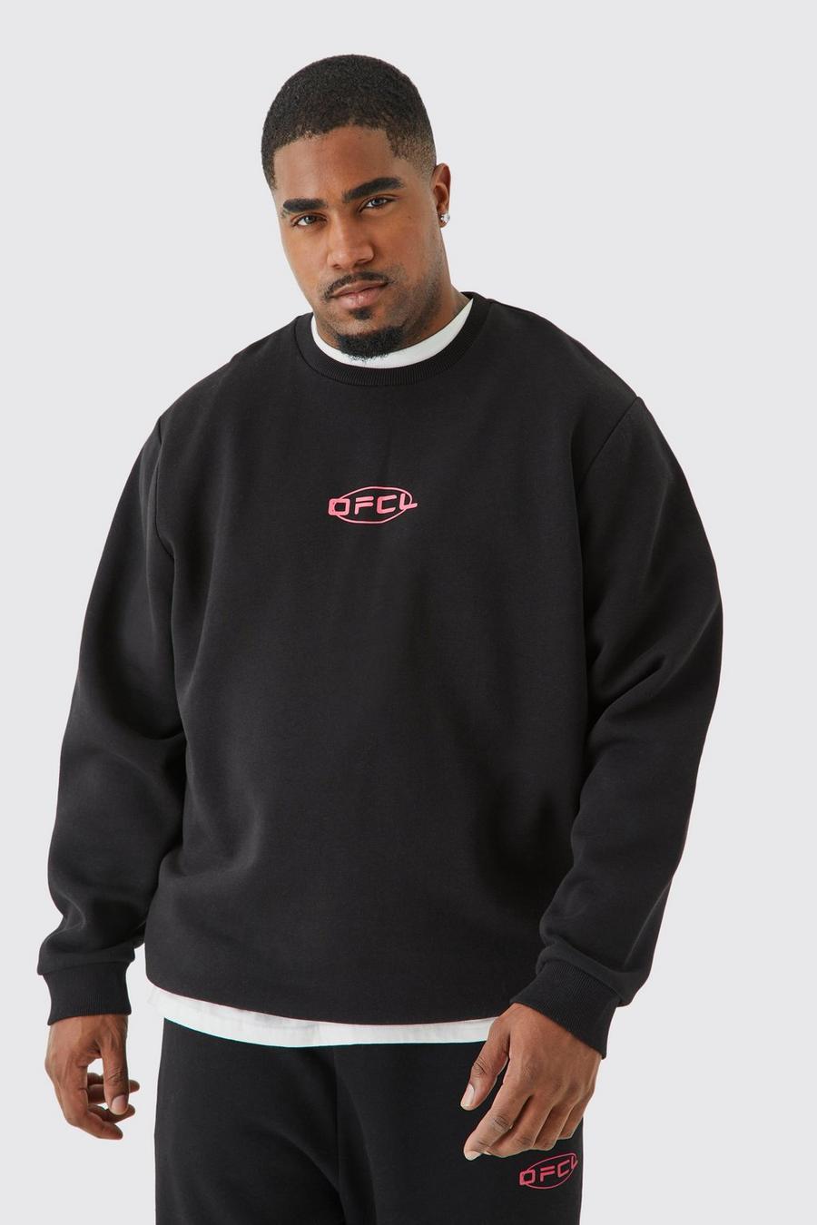 Black noir Plus Basic Ofcl Crew Neck Sweatshirt