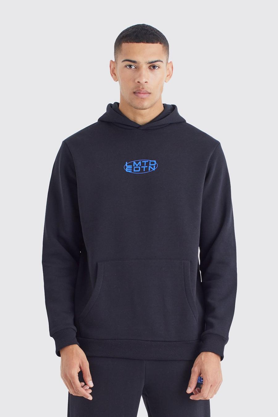 Black Basic Limited Over The Head Hoodie image number 1