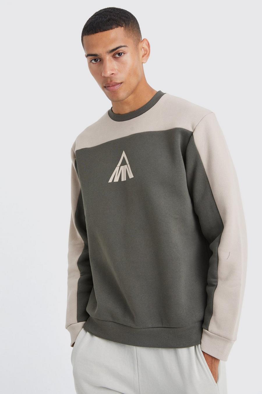 Man Colorblock Sweatshirt, Multi