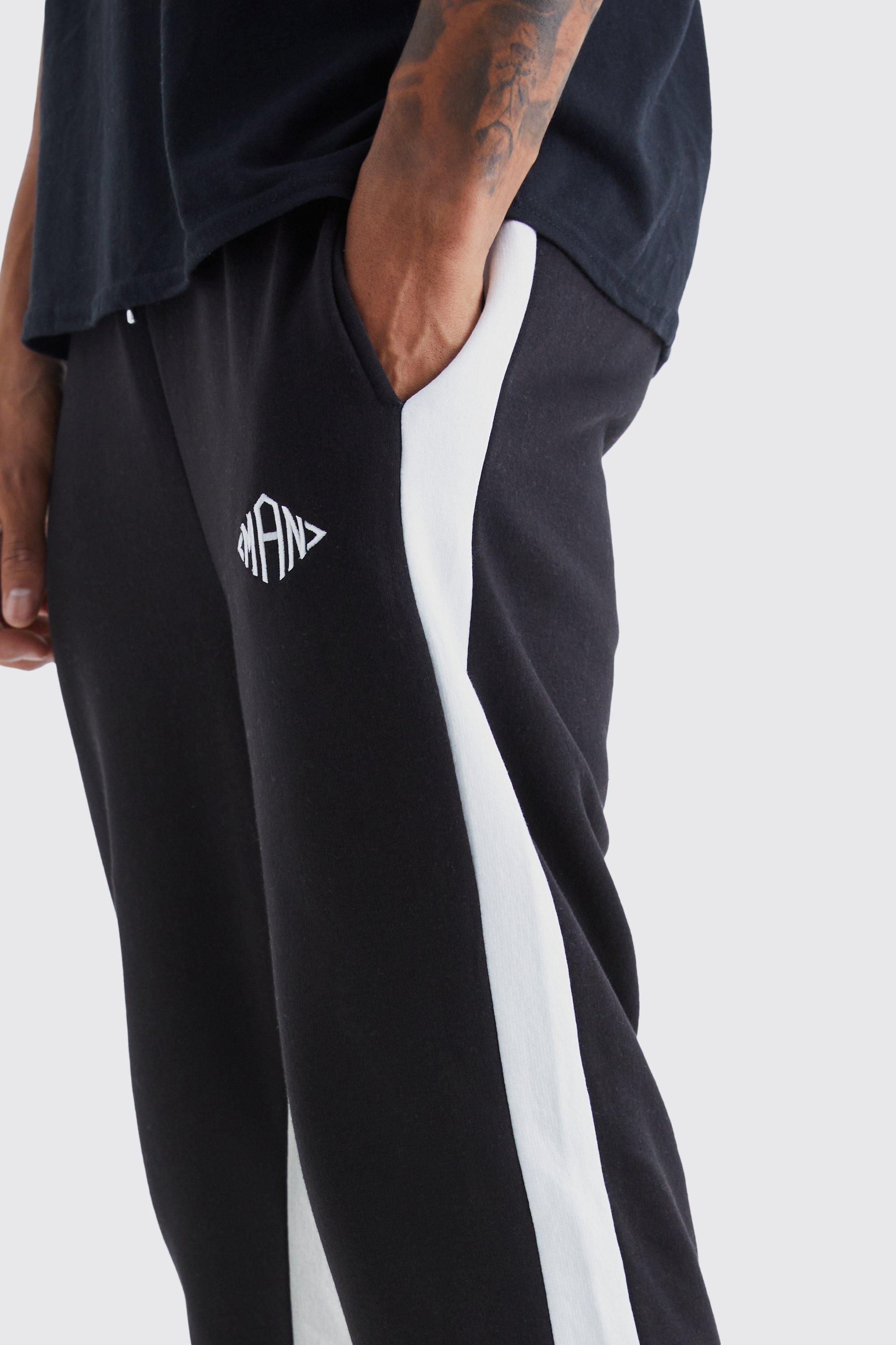 Tall Men Joggers: Black Stripe Pant For Tall Men