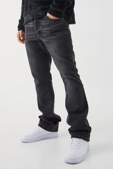 Charcoal Grey Slim Rigid Flare Jean