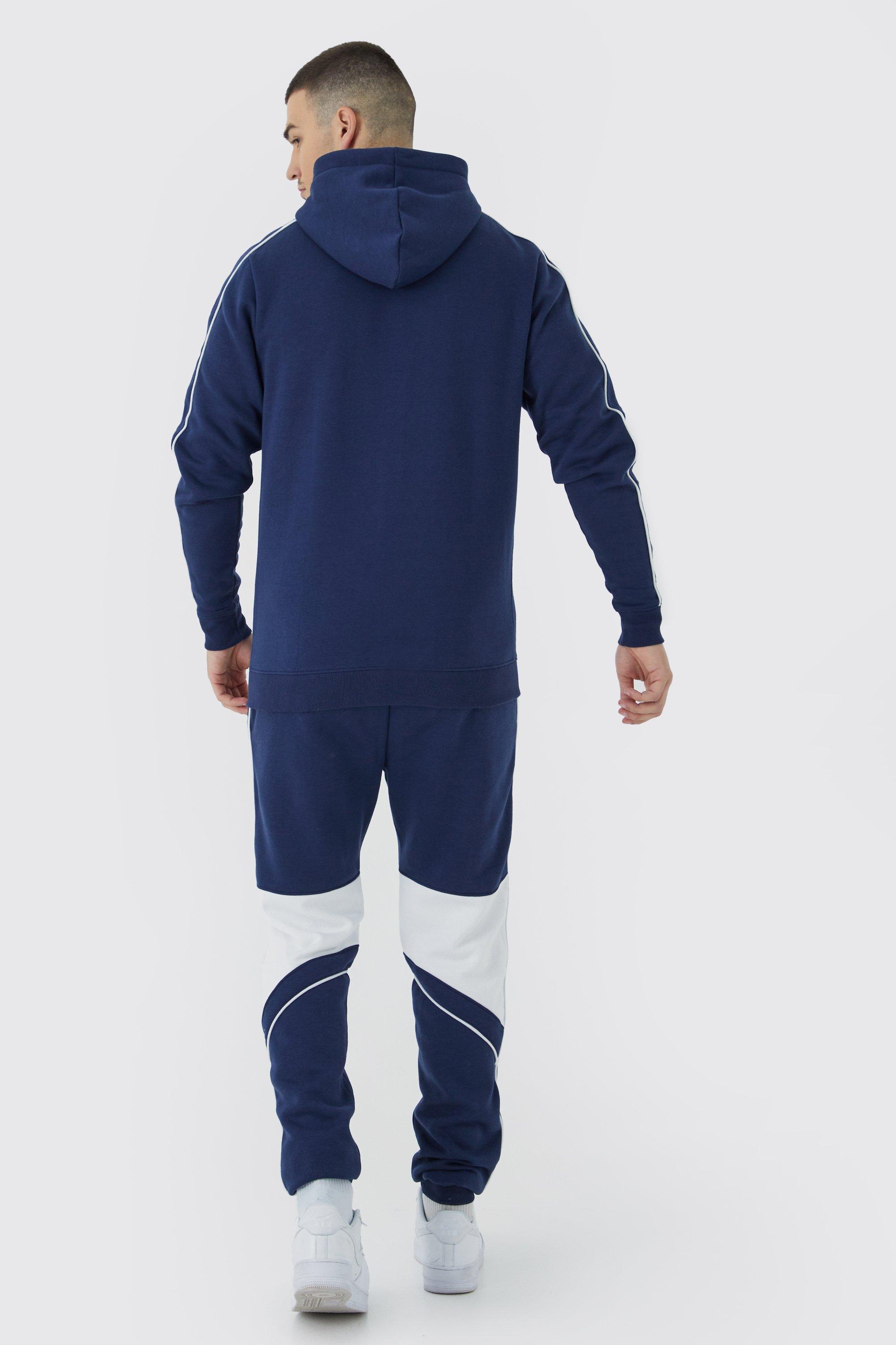 Navy blue colour tracksuit on sale