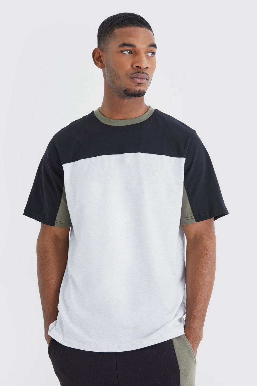 Tall Colorblock T-Shirt, Khaki image number 1