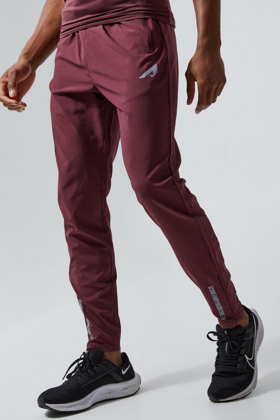 Pantaloni tuta Active Skinny Fit in Stretch, Maroon image number 1