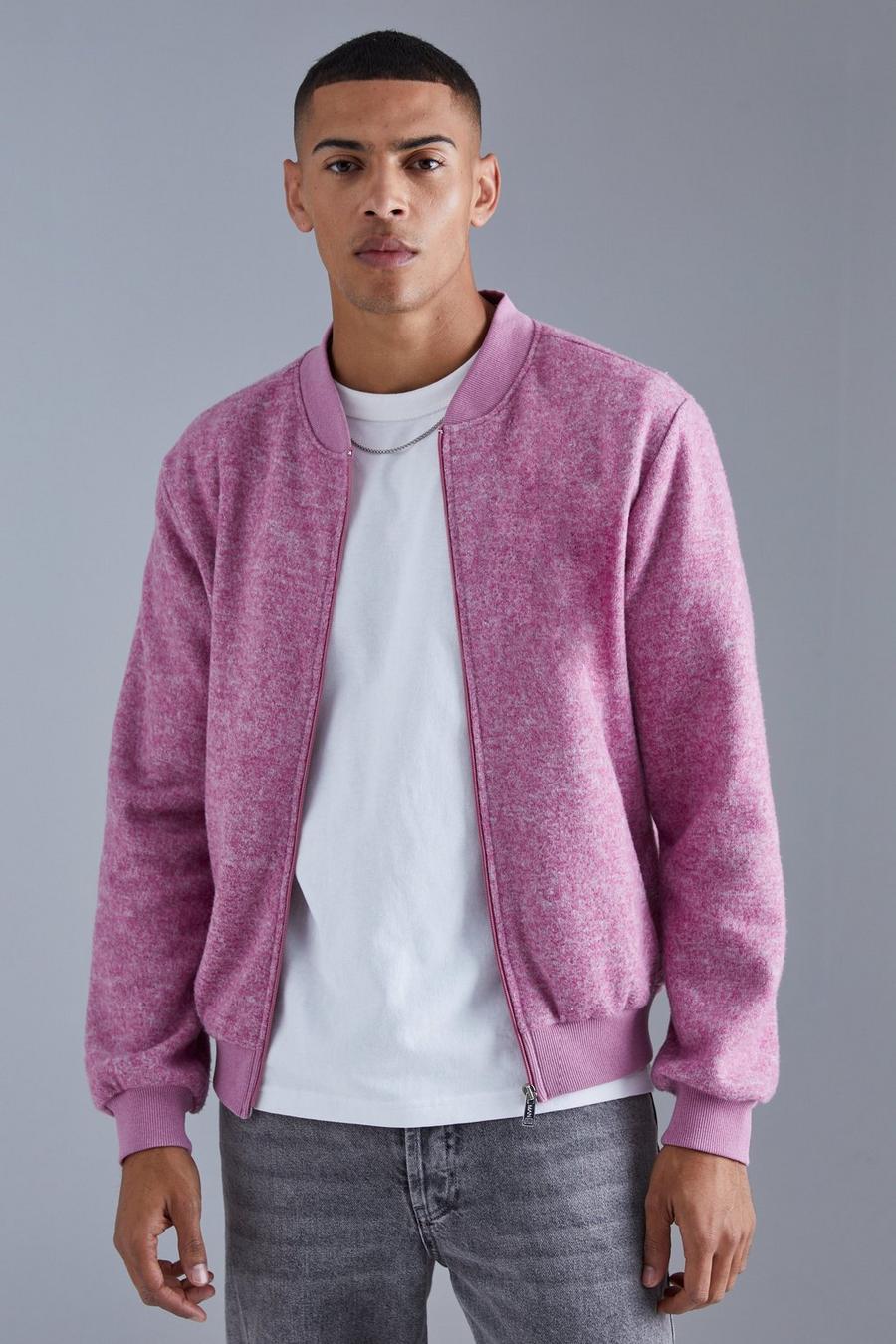 Giacca Bomber pesante spazzolata, Dusty pink image number 1