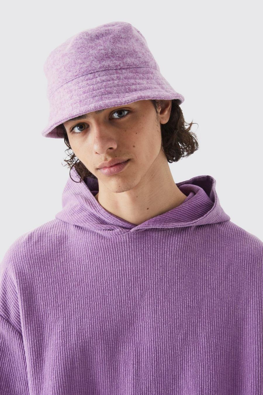 Lilac purple Brushed Heavyweight Bucket Hat
