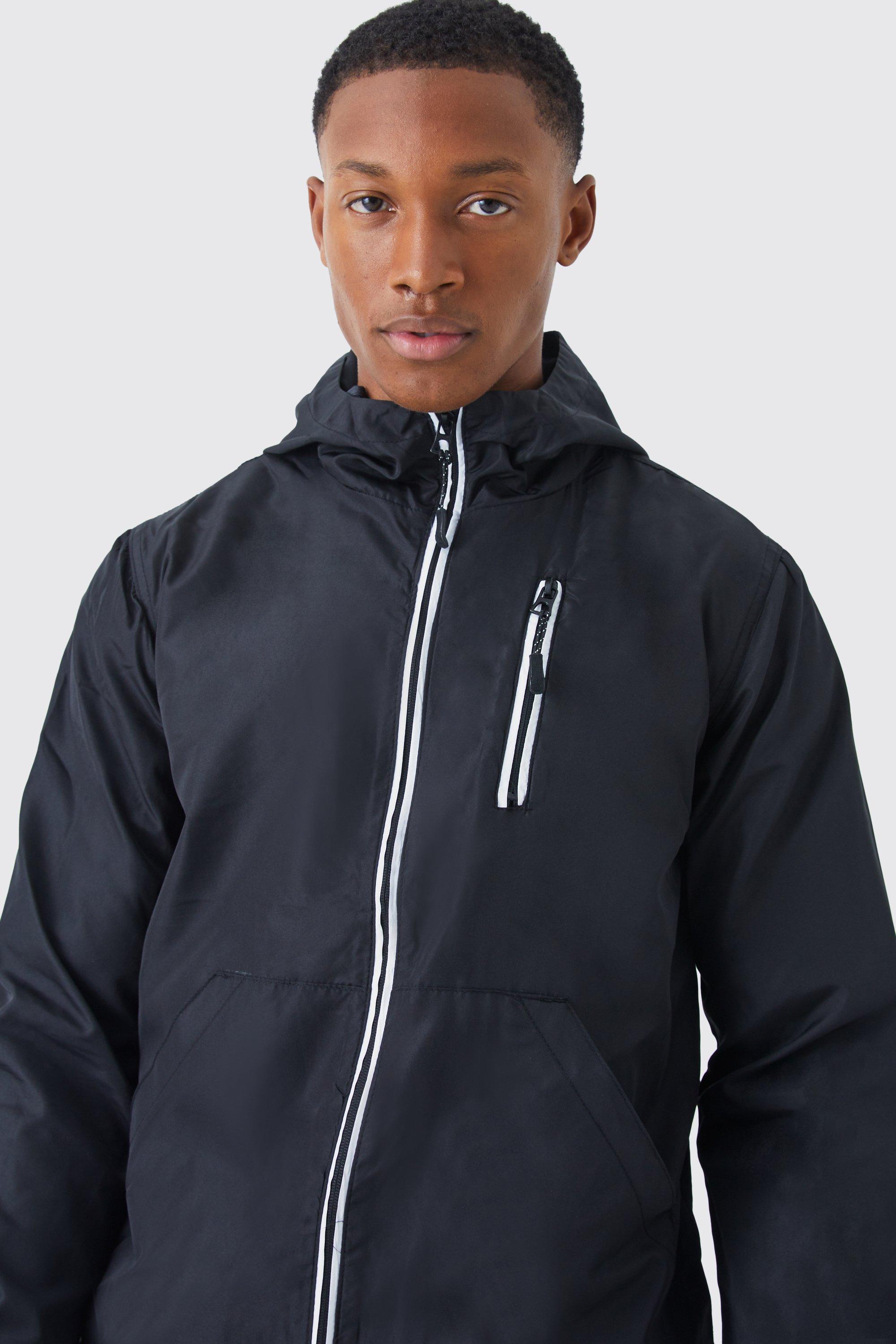 Black cagoule jacket sale