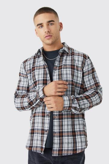 Longsleeve Flannel Shirt Jacket charcoal