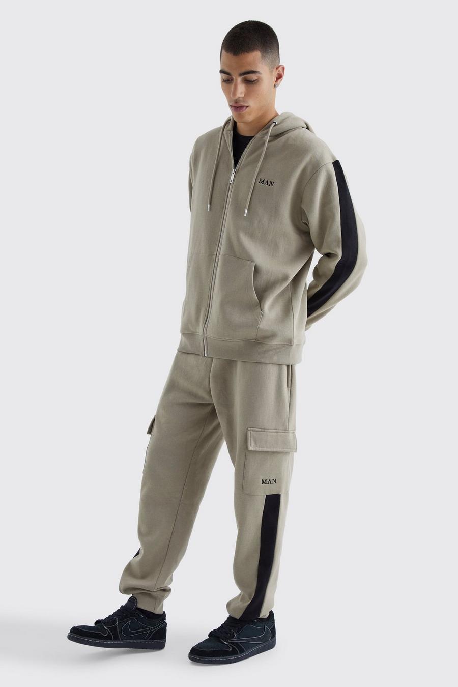 Stone Man Hoodie And Cargo Jogger Set image number 1