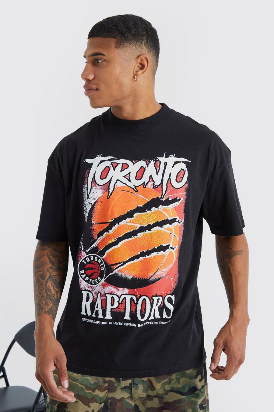 Black svart Toronto Raptors NBA License T Shirt