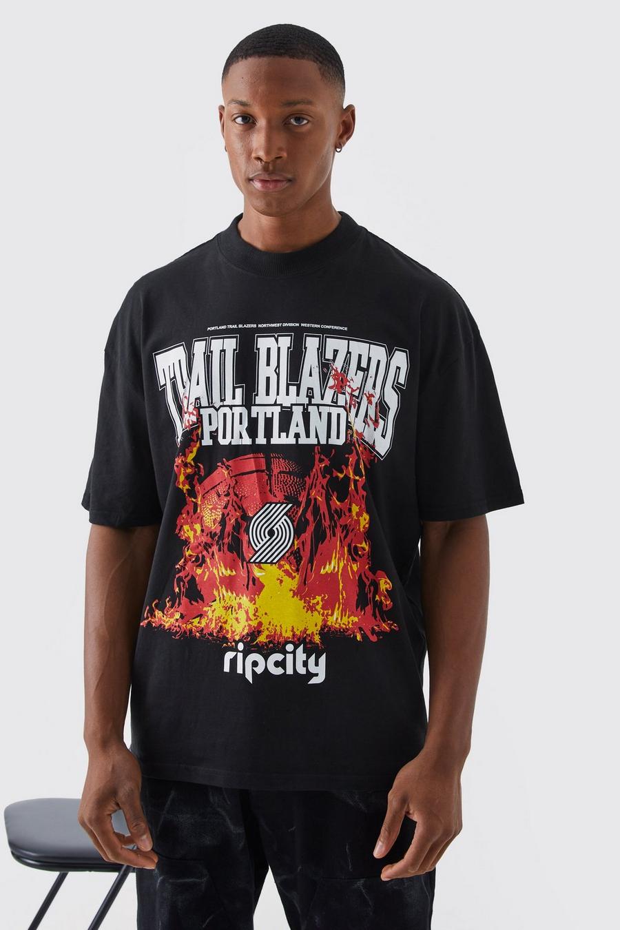 Black Portland Trail Blazers NBA License T Shirt