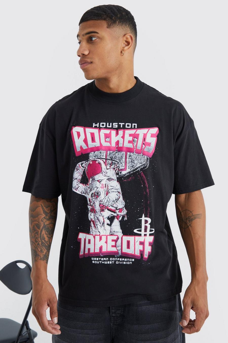 Black Houston Rockets NBA License T Shirt