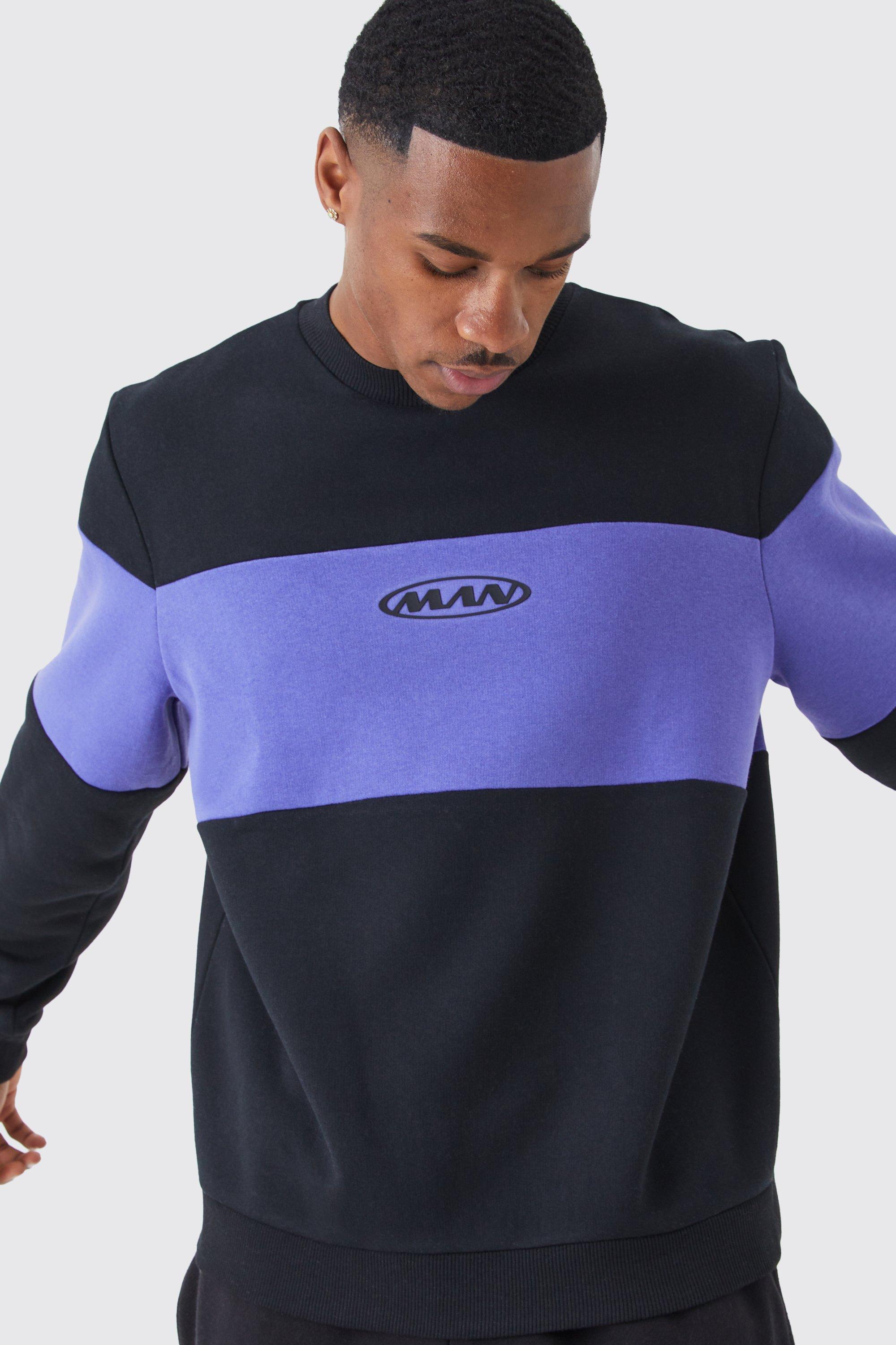 Man Colour Block Sweatshirt