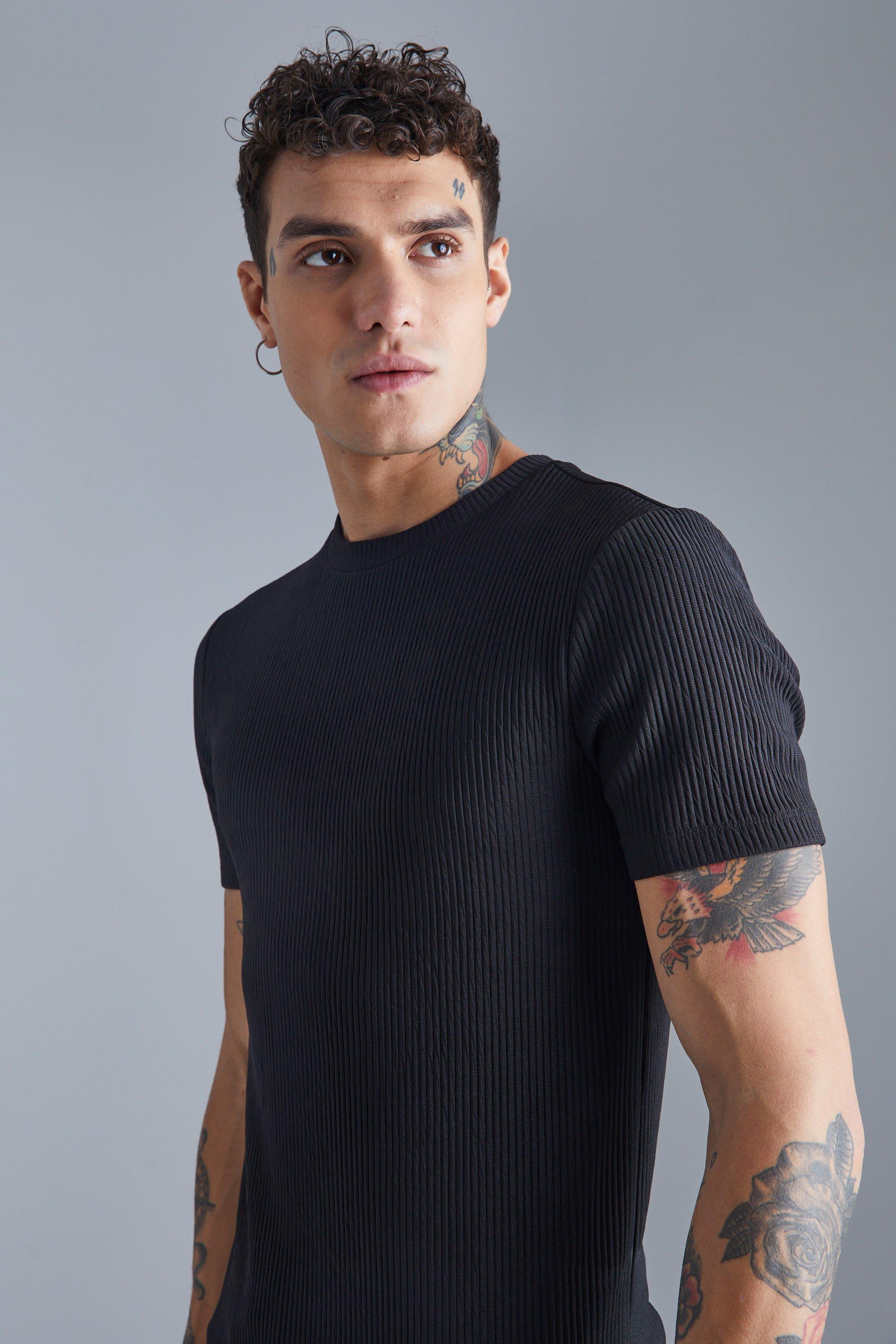 T shirt discount noir moulant homme