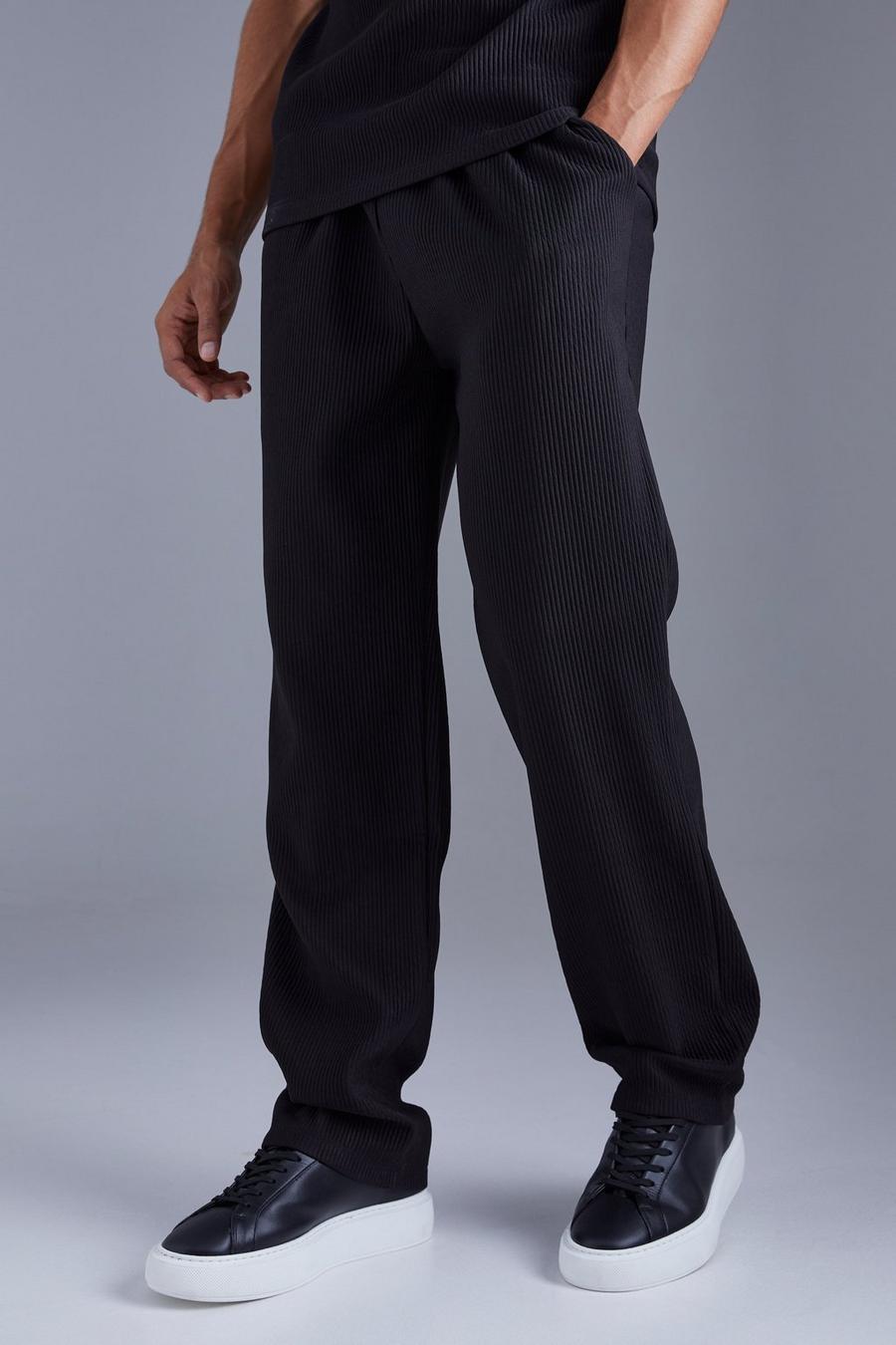 Pantalon droit plissé, Black image number 1
