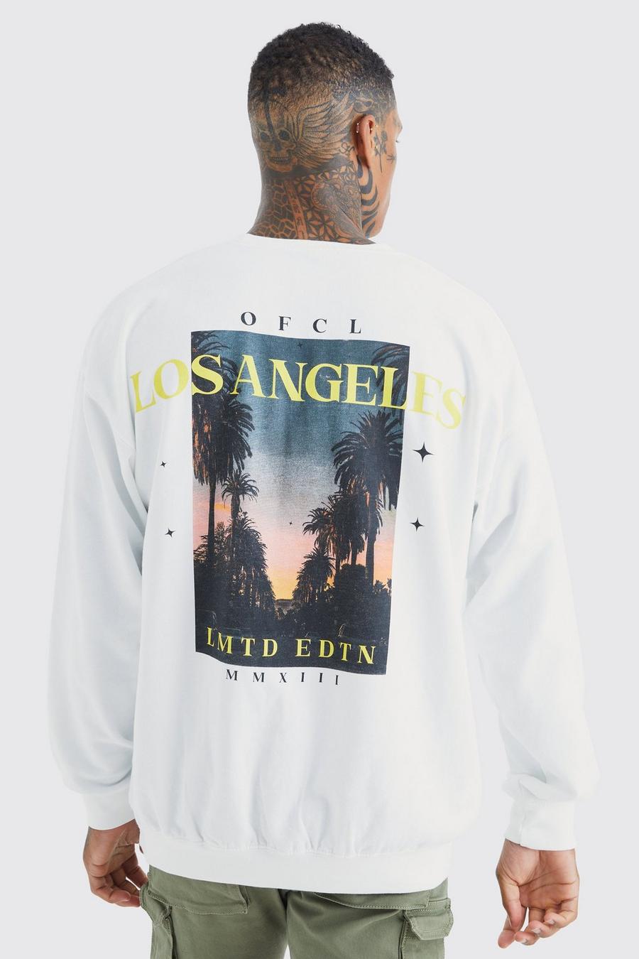 White Oversized Los Angeles Sweatshirt