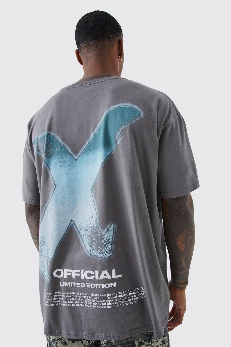 Oversize Official T-Shirt, Charcoal gris
