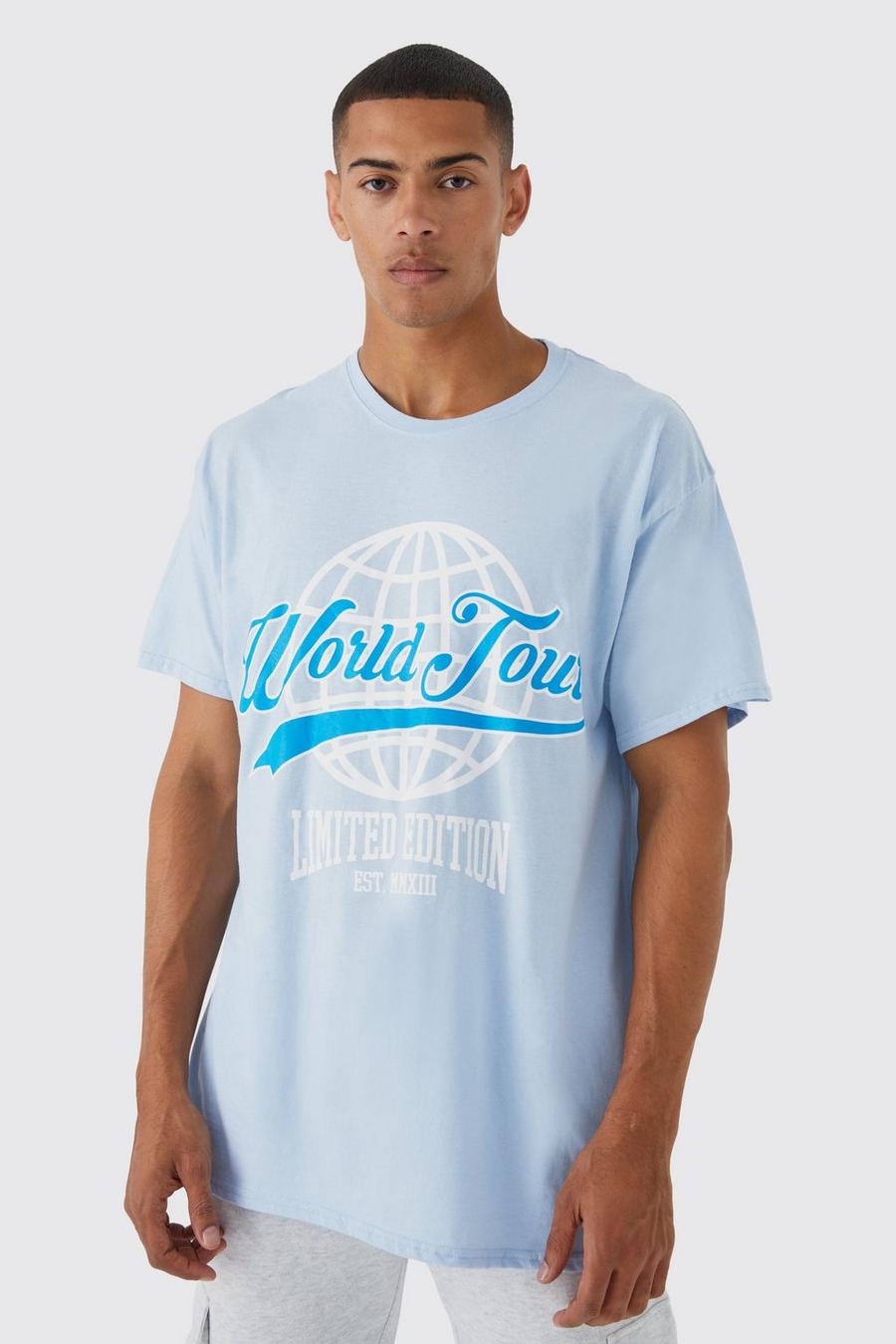 T-shirt oversize à logo - Ofcl, Light blue bleu