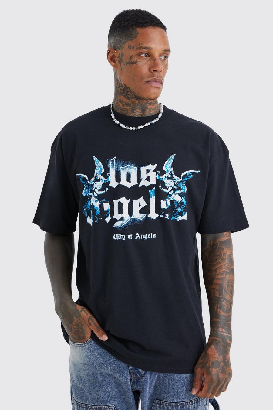 Men's Oversized Los Angeles Graphic T-Shirt