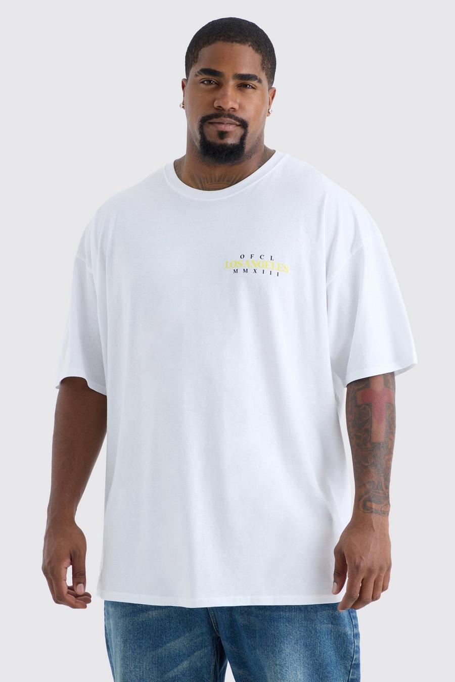 White Plus Oversized Los Angeles T-shirt