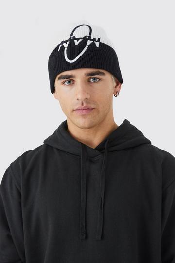 Man Logo Beanie white