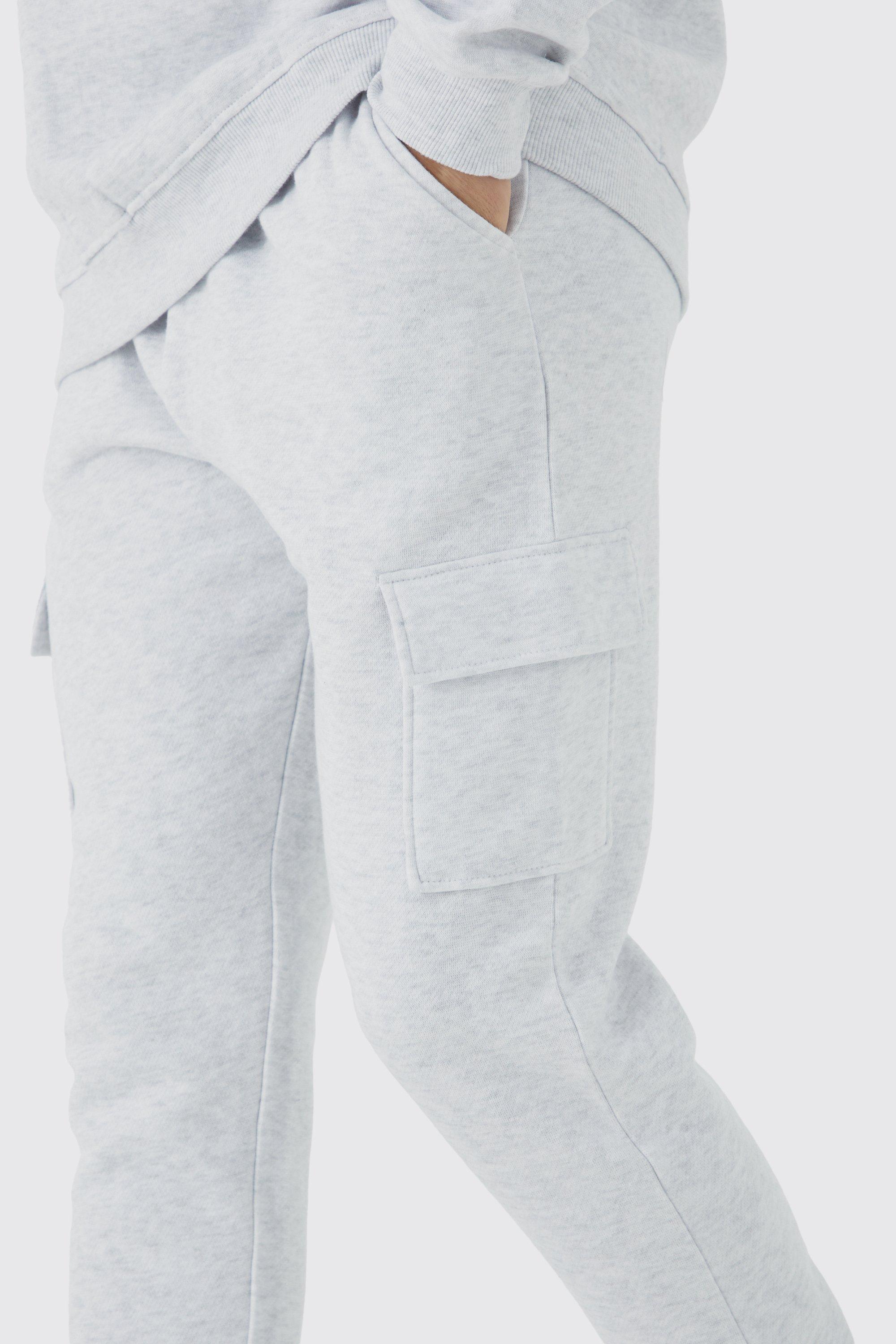 Nike Club Fleece cuffed cargo sweatpants in gray heather - Lgray