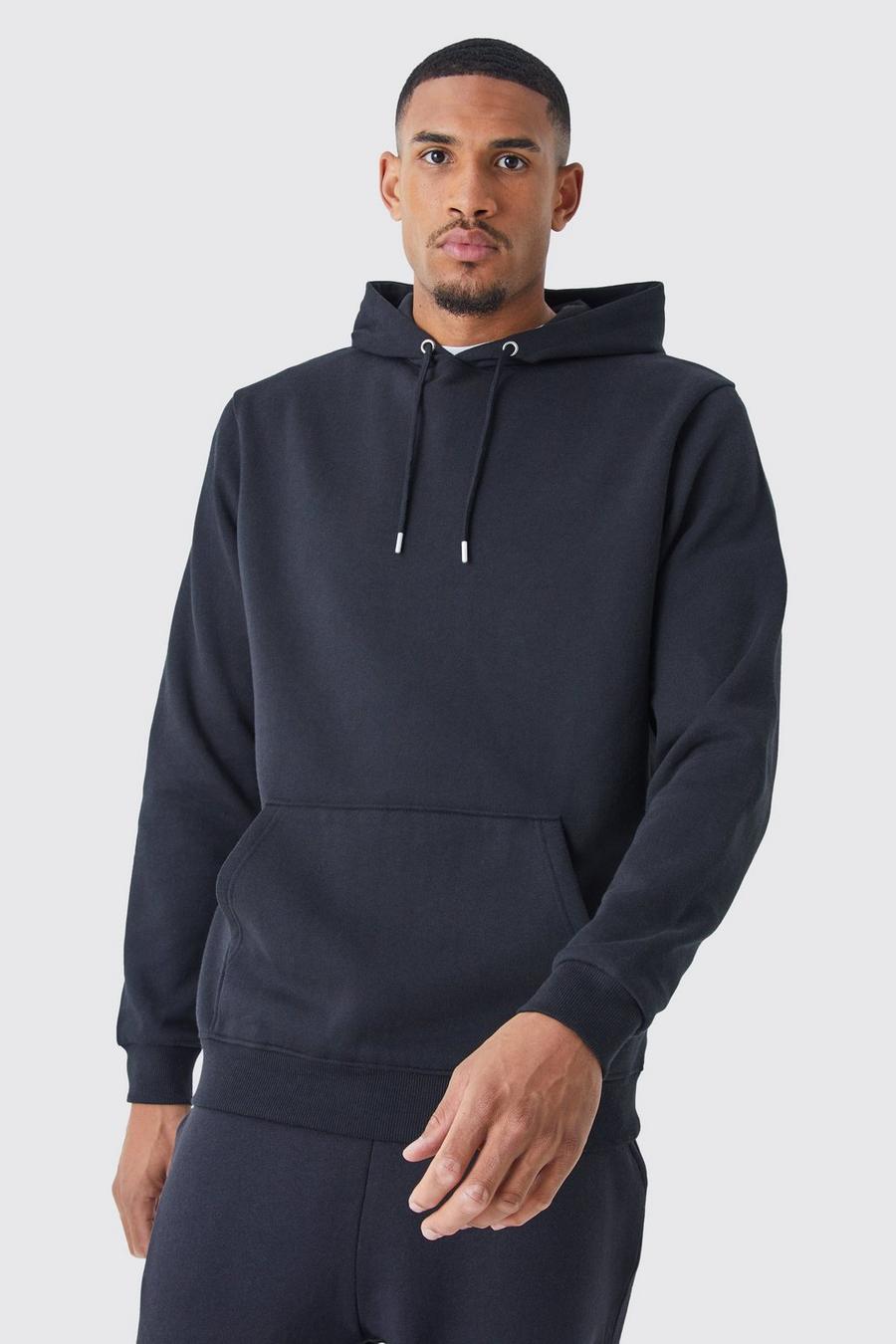 Black Tall Core Fit Overhead Hoodie image number 1