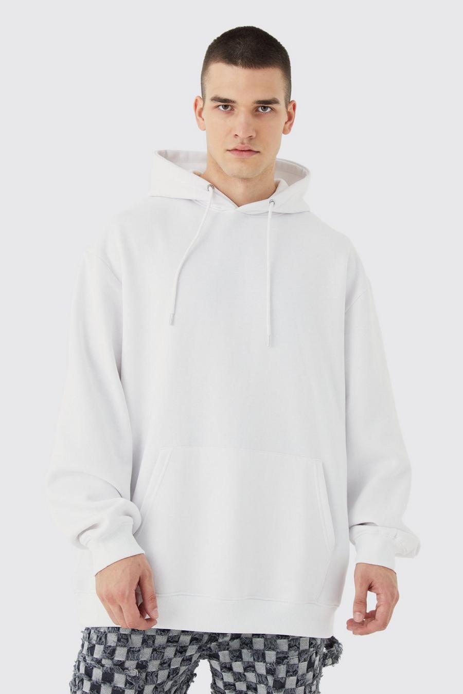Tall recycelter Oversize Hoodie, White blanc
