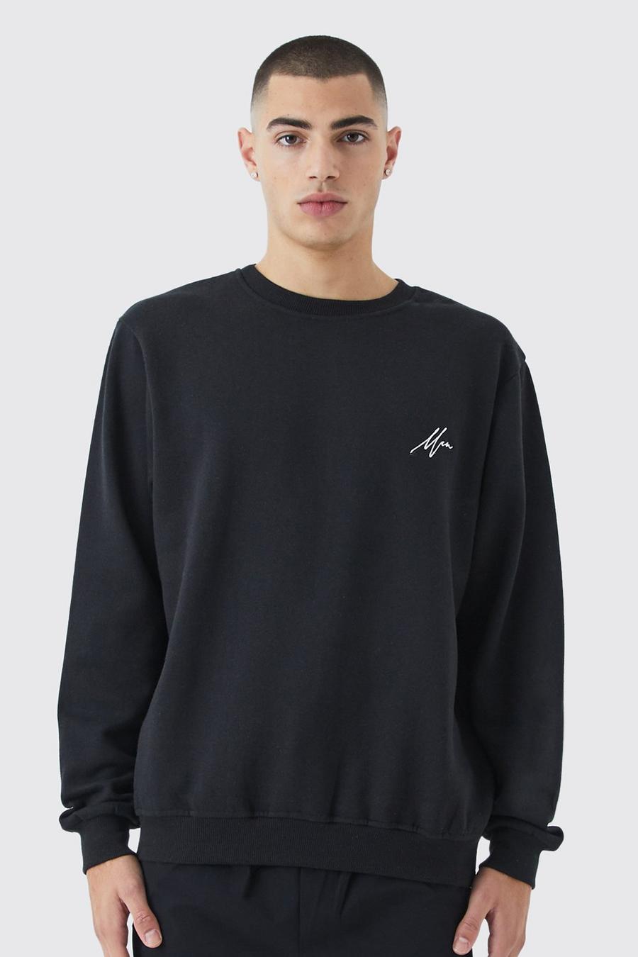 Basic Man Sweatshirt, Black image number 1