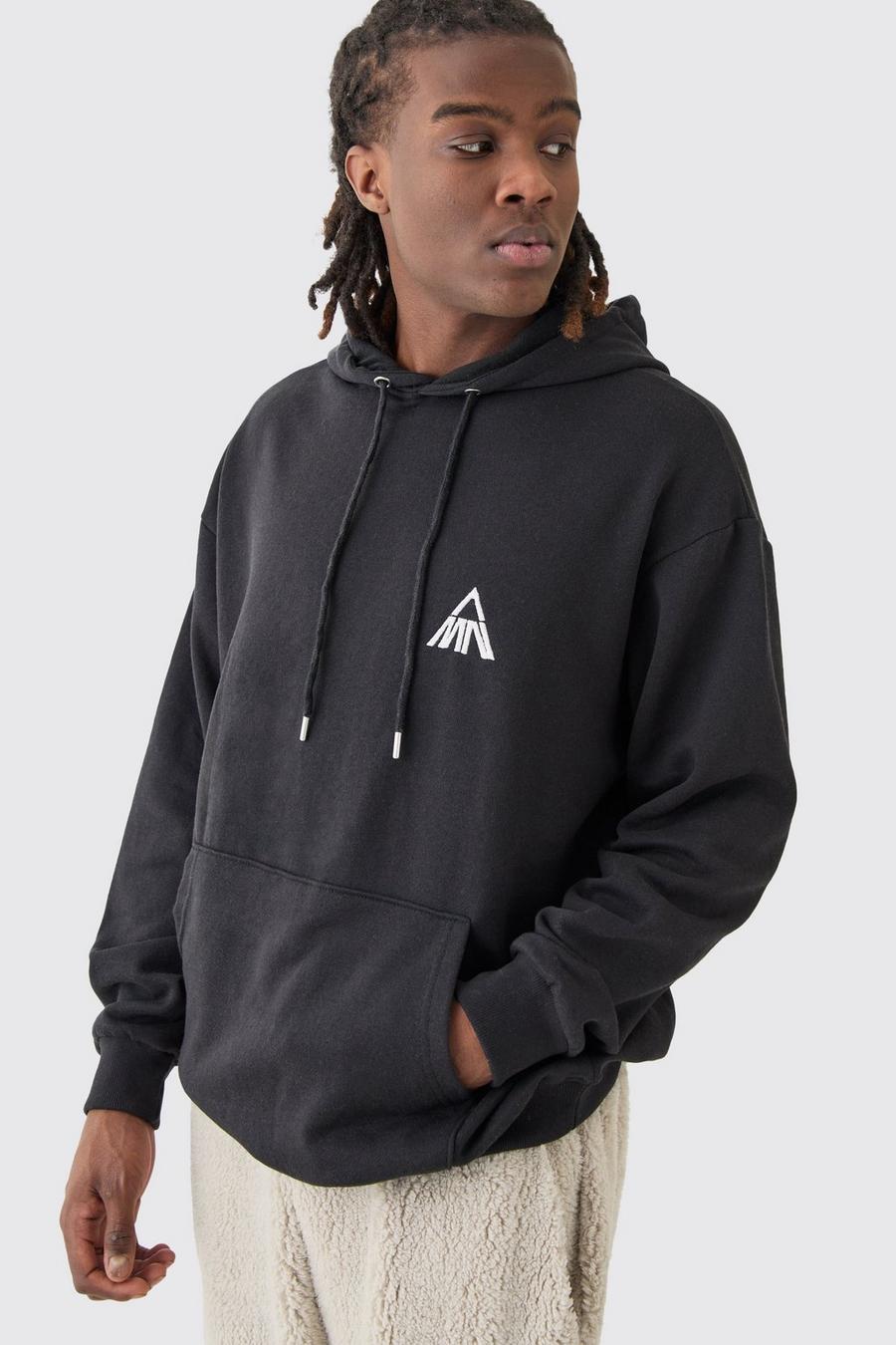 Black MAN Oversize hoodie image number 1