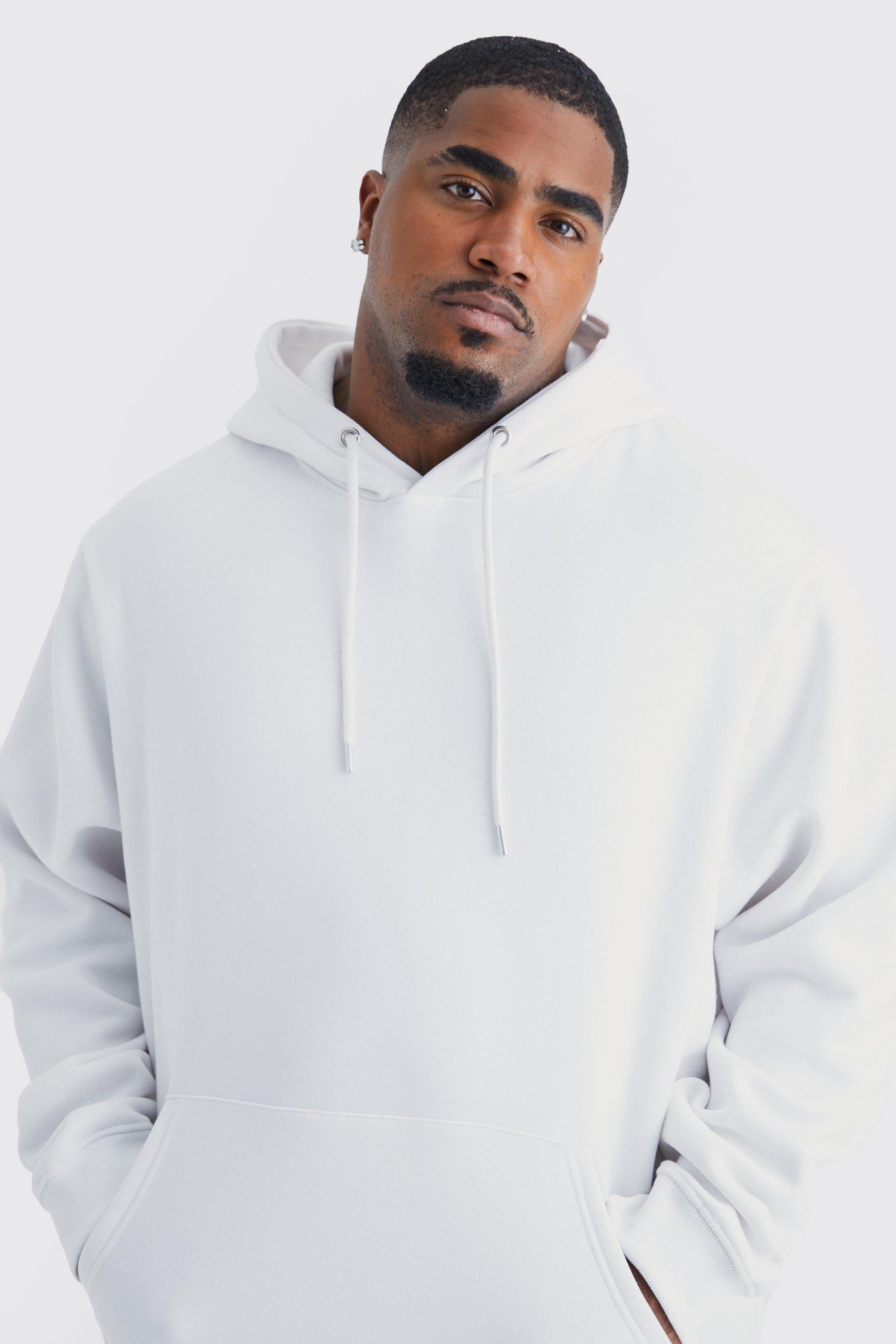 White muscle store fit hoodie