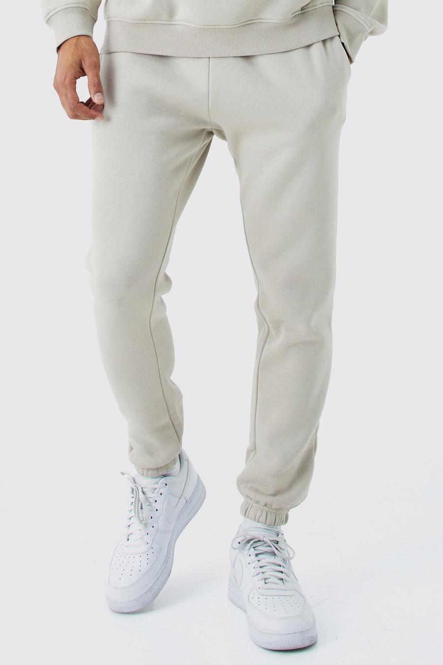 Pantalón deportivo básico ajustado, Sand image number 1