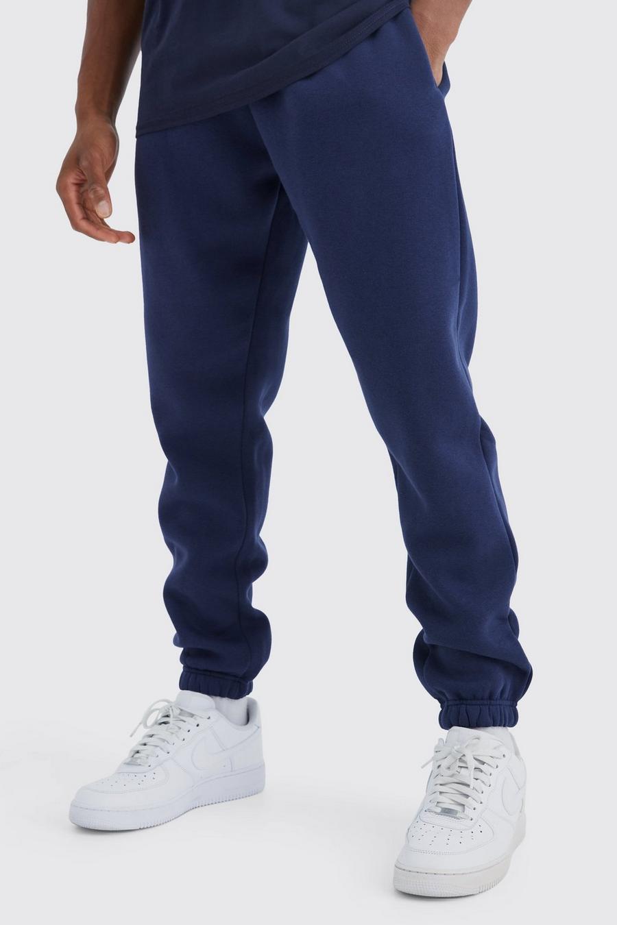 Pantalón deportivo básico ajustado, Navy image number 1