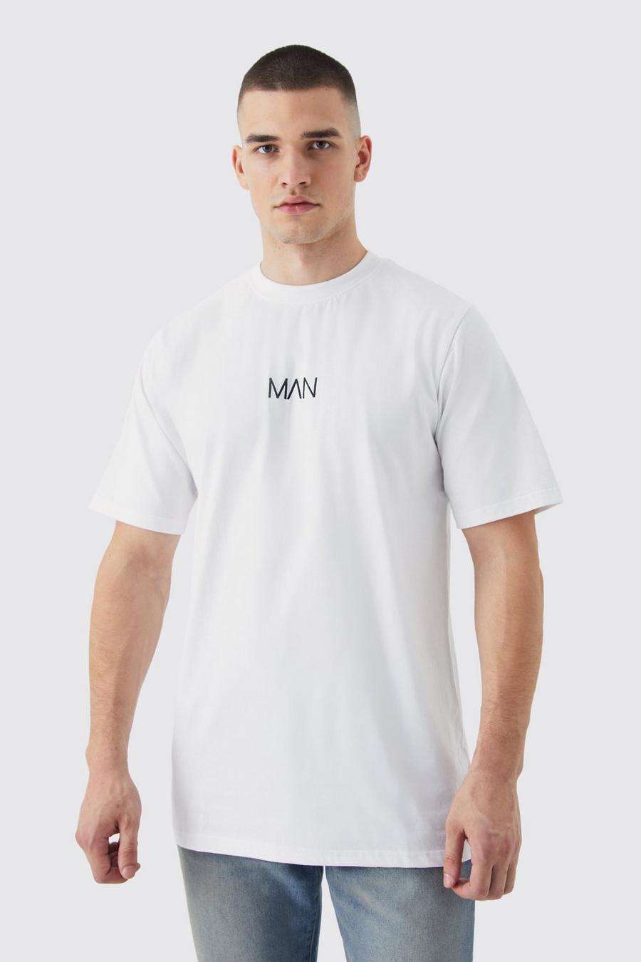 White Tall Slim Fit Original Man T-shirt