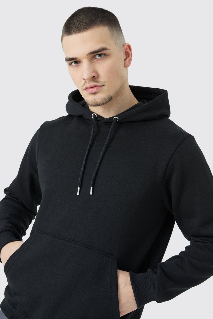 Black Tall MAN Oversize hoodie image number 1