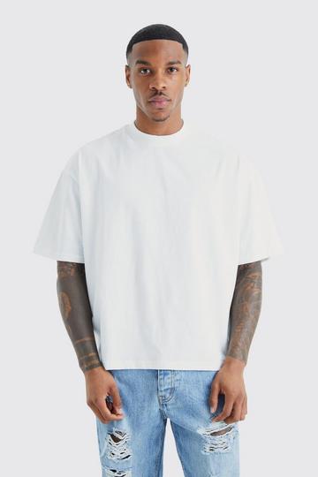 Basic Oversized Boxy Crew Neck T-shirt white