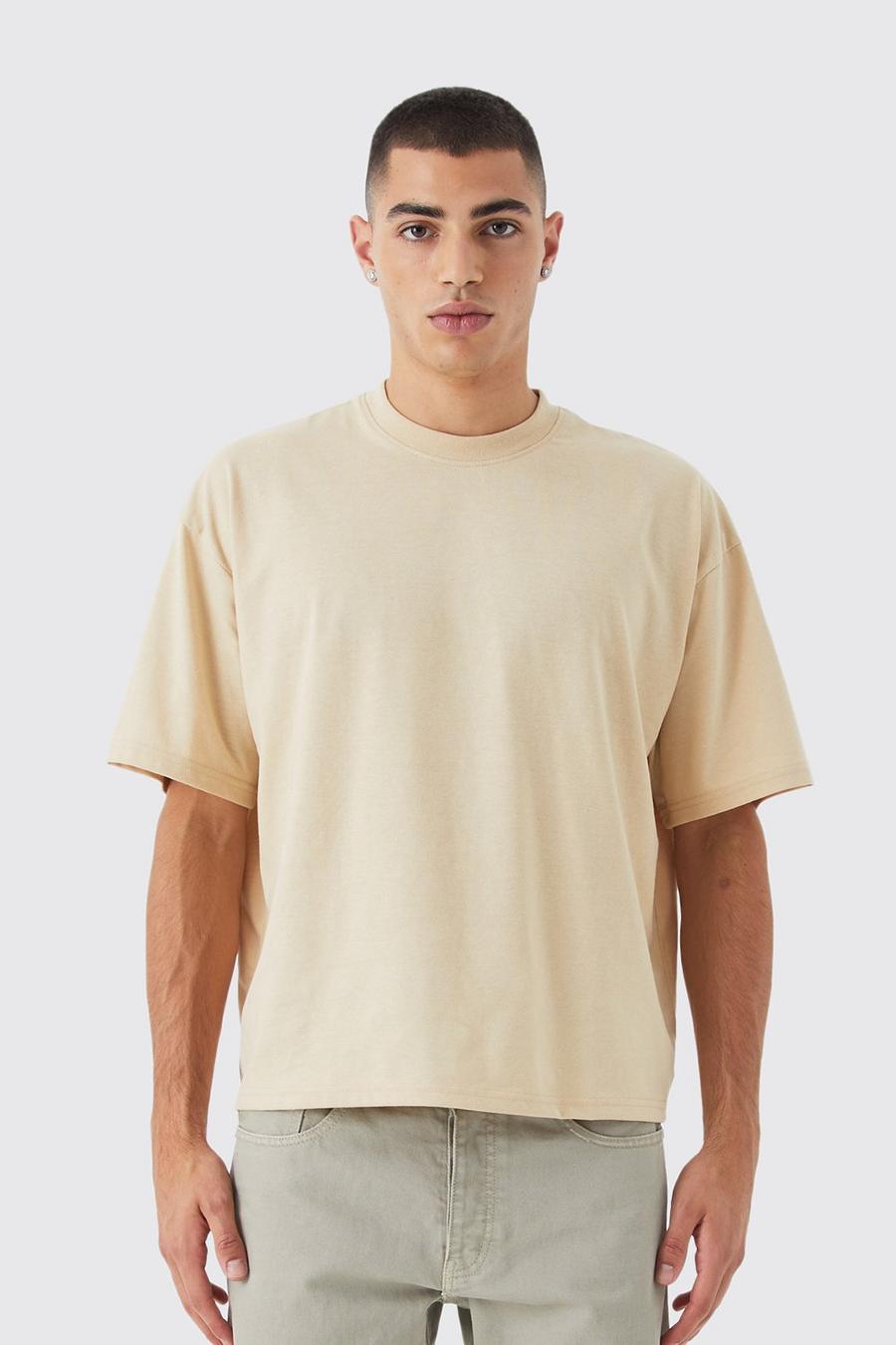 Sand beige Oversized Boxy T-shirt