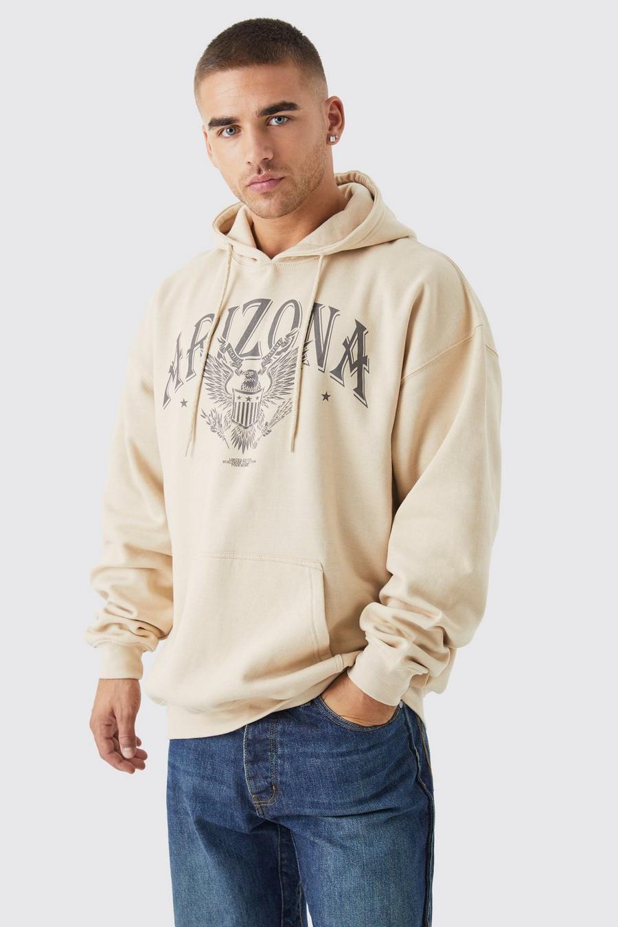Sand Arizona Crest Oversize hoodie image number 1