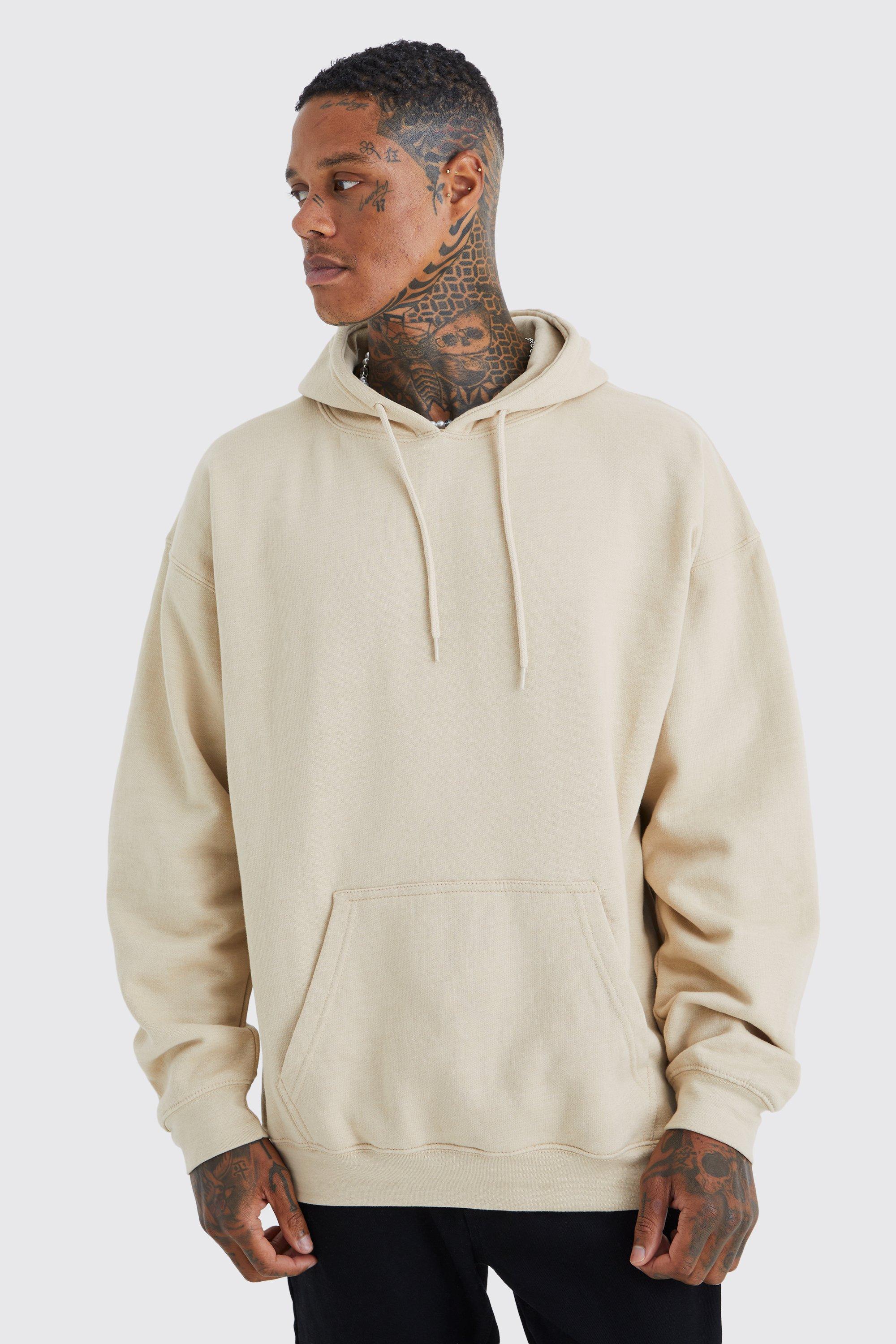 Tan hoodie men sale