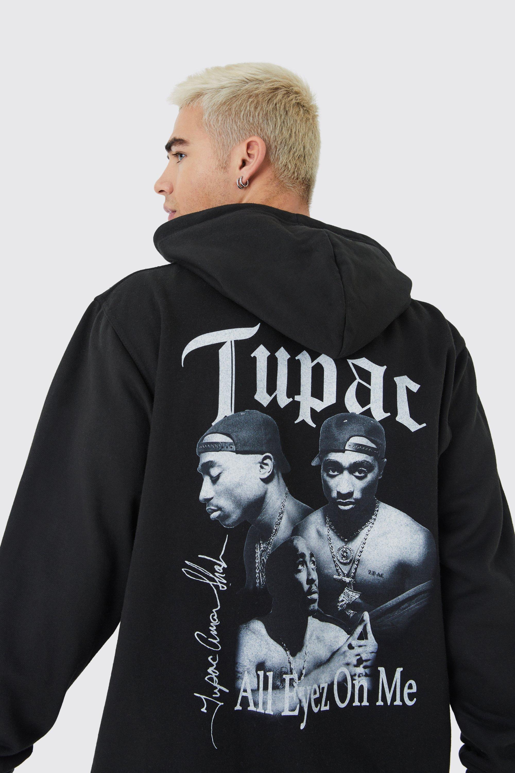 Sudadera oversize con capucha y estampado de Tupac Homage